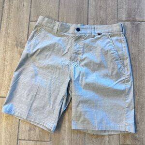 Hurley Light Gray Flat Front Men's Shorts